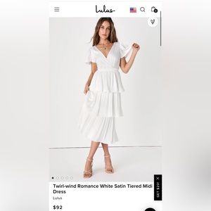 Lulu's Twirl-Wind Romance White Midi Dress